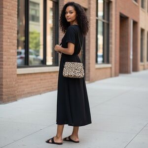 Fun Black and tan universal Threads Women's Bag, man made materials